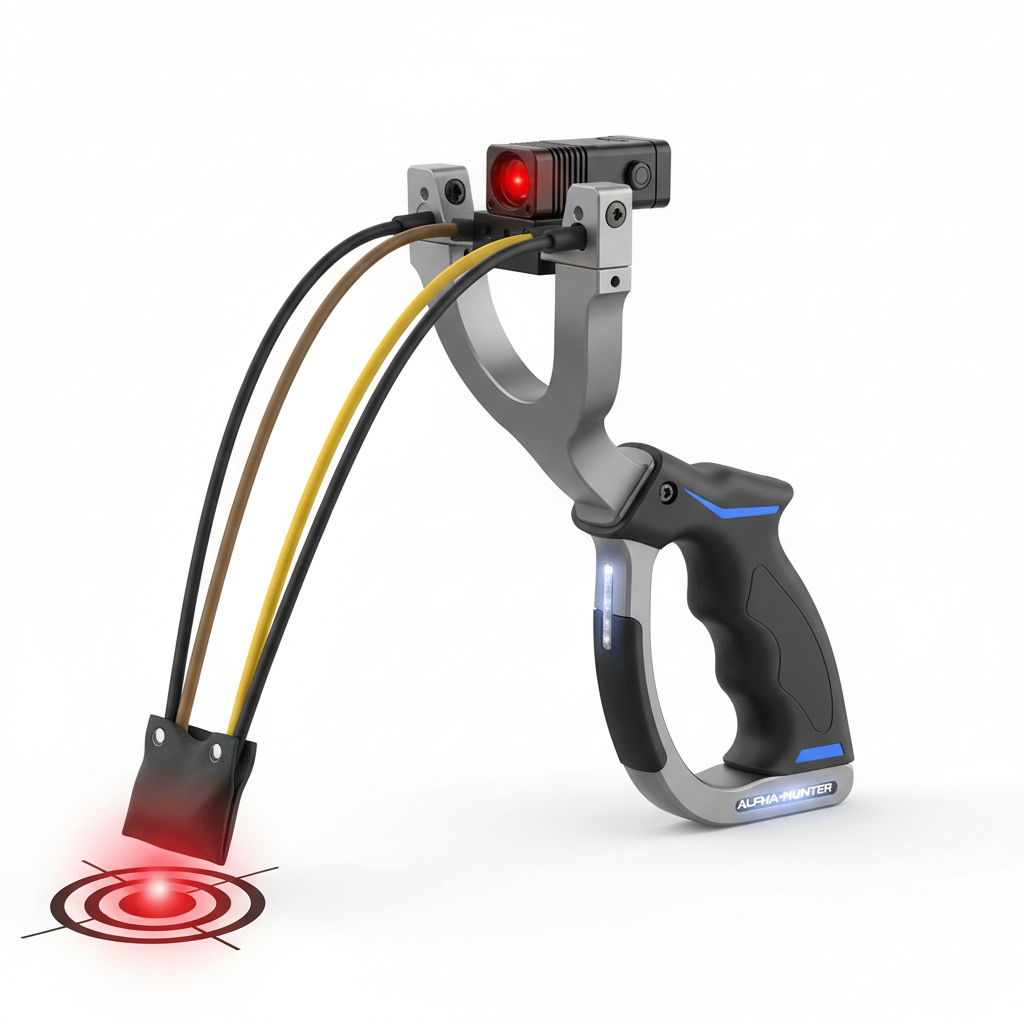 High-Power Laser Aiming Slingshot